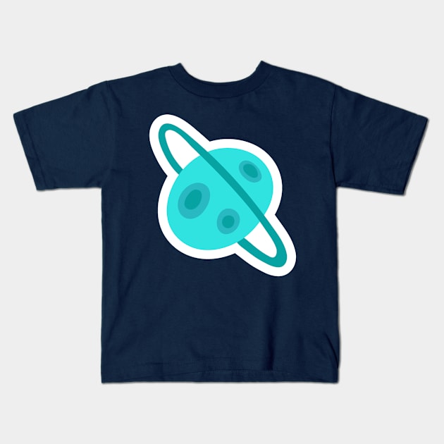 Saturn Planet Kids T-Shirt by Usea Studio